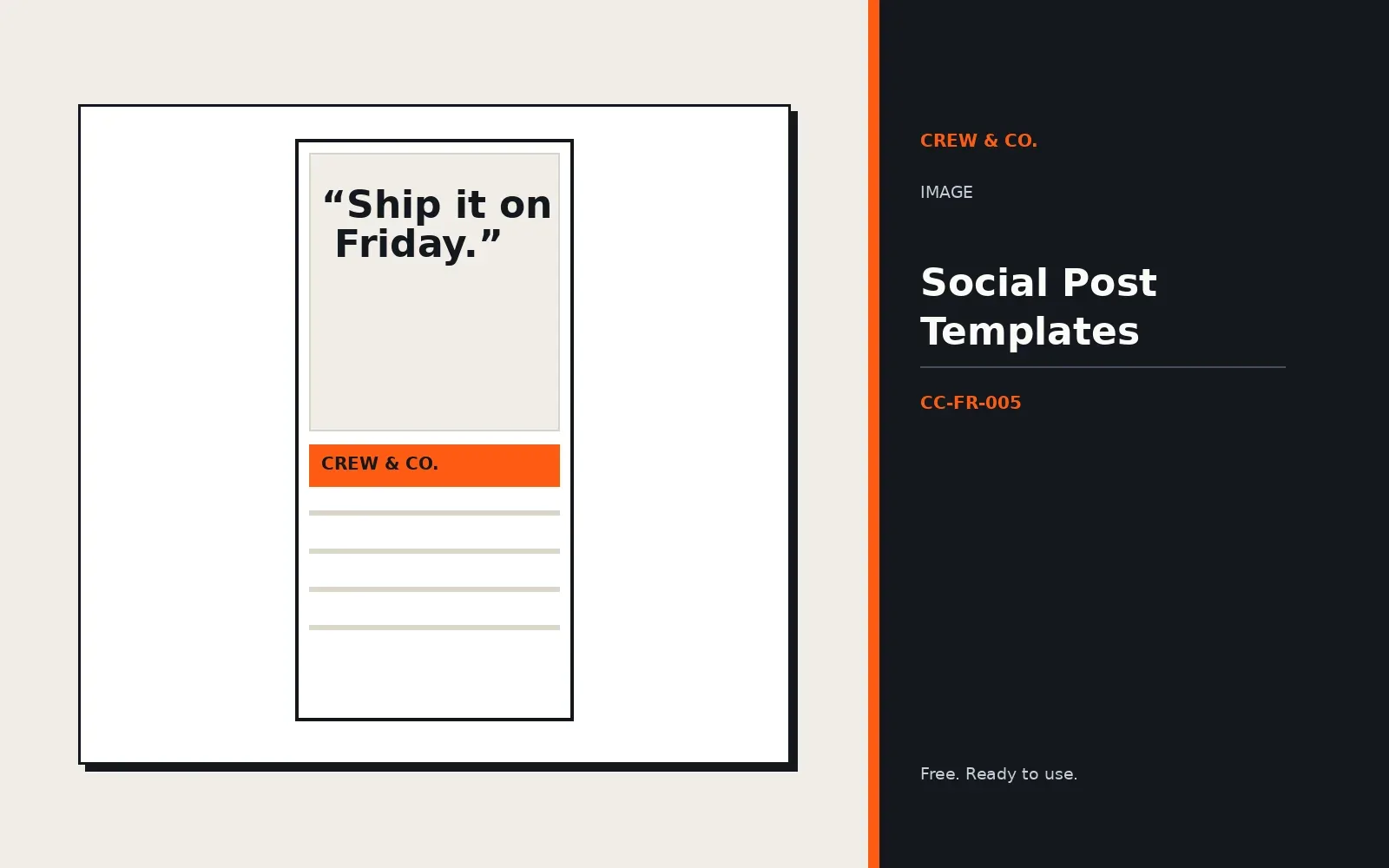 Social Post Templates — quote & announcement